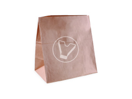 Bag with straight bottom, craft, 320*200*340 mm