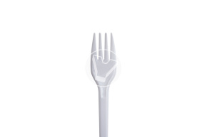 Table fork "Premium", white, compact