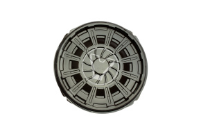 Cake container, brown, T-195, diameter 232 mm