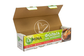 Foil in a case with a built-in knife, width 30 cm, 55 m, 18 microns