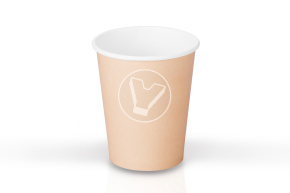 Cтакан бумажный 250 мл, крафт, однослойный, d 80 мм