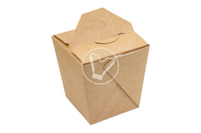 Container for WOK noodles 700 ml, 81/101*81/101*106 mm, craft