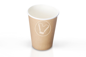 Cтакан бумажный 350 мл, крафт, однослойный, d 90 мм