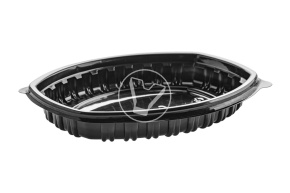 Container bottom SpK-257, 257*202*37 mm, black, StirolPlast