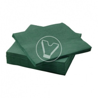 Napkins 24*24 cm green, 1 layer, 400 pcs/pack
