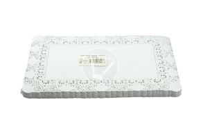 Салфетка с ажурным краем, прямоугольная, 200*300 мм, белая, 250 шт/уп, Deco