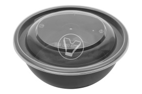 Soup container K144, 375 ml, black, without lid