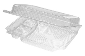 Container with combined lid RK-30/4, transparent, 220*155*58 mm