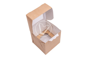 Упаковка для маффинов ECOMUF 1, 1 отделение, 100*100*100 мм