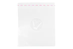Transparent bag with adhesive tape, 20*20 cm, 25 microns