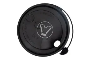 Lid with plug, matte black, d 90 mm