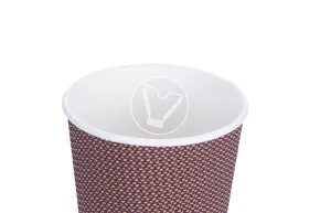 Glass 350 ml, double-layer, corrugated for hot, brown