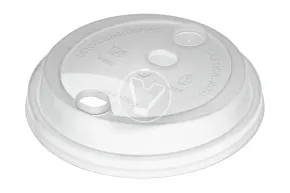 Plastic cup flat lid type A, transparent, without plug, d-90