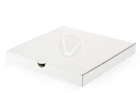 Pizza box, 400*400*40 mm, corrugated, white