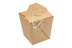 Container for WOK noodles 700 ml, 81/101*81/101*106 mm, craft