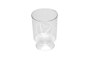 Glass with a low stem, transparent, 200 ml