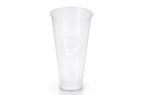 Glass 650 ml transparent with a square bottom