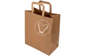 Bag with flat handles, kraft, 240*140*280 mm