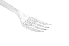 Plastic fork, transparent Cyclic