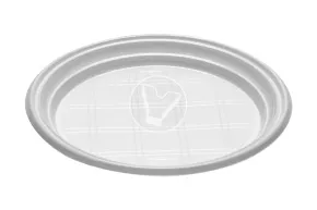 Flat plate, white, diameter 205 mm, StirolPlast