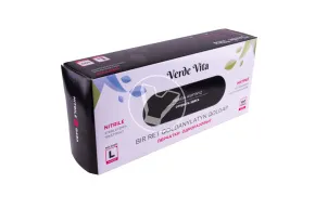 Перчатки нитриловые смотровые, черные, размер М