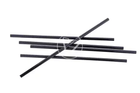 Straws without corrugation, black, 300 pcs, diameter 8 mm, length 240 mm, Yan`s
