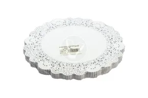 Салфетка с ажурным краем, круглая, d 280 мм, белая, 250 шт/уп, Deco