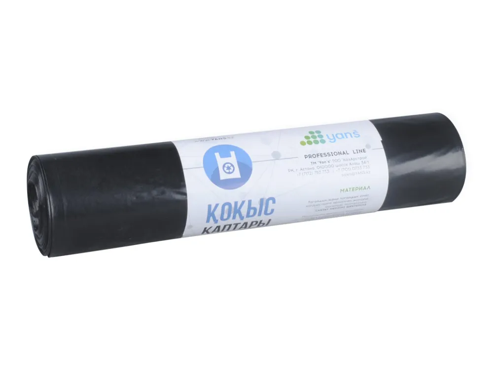 Garbage bag, 240 l, 60 microns, 90*140 cm, 10 pcs/pack, Yan's