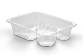 Sealing container with gravy boat, transparent, 187*137*45 mm, 635 ml