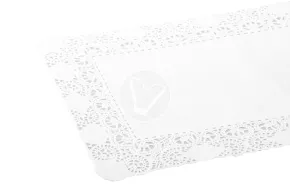 Paper lace doilies, rectangular, 200*300 mm, white, 250 pcs/pack, Deco