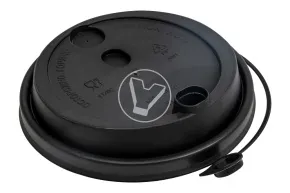 Lid with plug, matte black, d 90 mm
