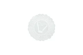 Paper lace doilies, round, d 100 mm, white, 250 pcs/pack, Deco