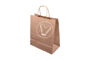 Bag with twisted handles, craft, 220*120*250 mm