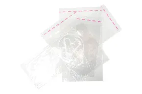 Transparent bag with adhesive tape, 12*26 cm, 25 microns