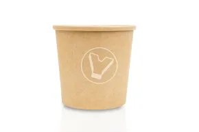 Kraft soup bowl without lid EcoSoup, 360 ml, Verde Vita