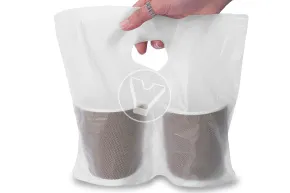 Cup holder package with handle, 2 compartments