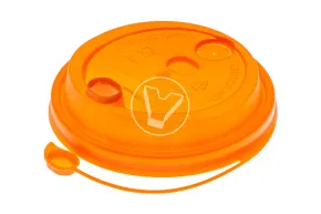 Lid with plug, matte orange, d 80 mm