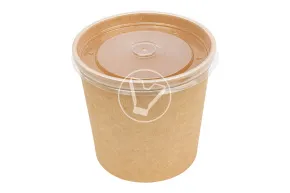 Plastic lid for paper soup bowl EcoSoup 760 ml, transparent, d 116 mm, Verde Vita