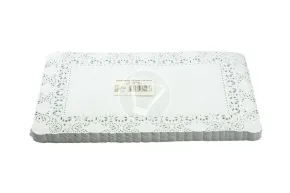Paper lace doilies, rectangular, 200*300 mm, white, 250 pcs/pack, Deco