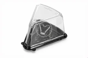 Triangular container for a piece of cake, KTD Sh, black (+ lid 22064)