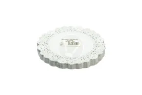Paper lace doilies, round, d 200 mm, white, 250 pcs/pack, Deco