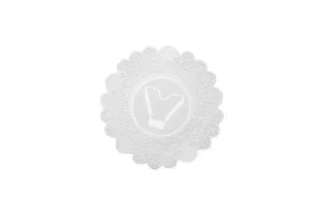 Paper lace doilies, round, d 140 mm, white, 250 pcs/pack, Deco