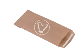 Bag for flat-bottom cutlery, 70*220 mm, kraft with adhesive tape