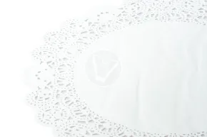 Paper lace doilies, round, d 360 mm, white, 250 pcs/pack, Deco