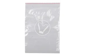 Plastic poly bag with resealable lock, 150*200 mm