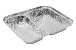 Aluminum container C2, with 2 sections, 225*170*42 mm, Lamina