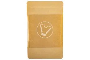Paper pouch bag with zip-lock lock, 150*240 mm (45+45), with window 140 mm, 140 microns, kraft