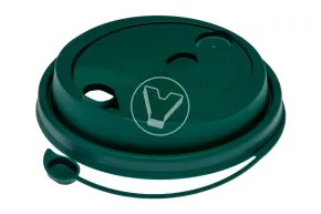 Lid with plug, dark green matte, d 90 mm