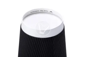 Glass 350 ml, double-layer, corrugated for hot, black