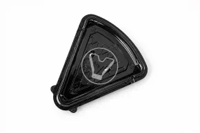 Triangular container for a piece of cake, KTD Sh, black (+ lid 22064)